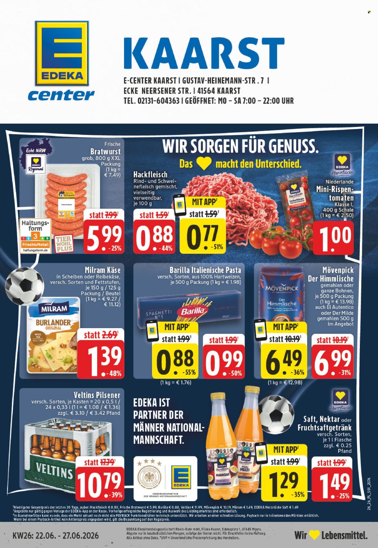 E center Prospekte  - 22.06.2026 - 27.06.2026. Seite 1