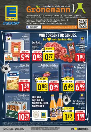 Prospekte Edeka - 22.06.2026 - 27.06.2026.