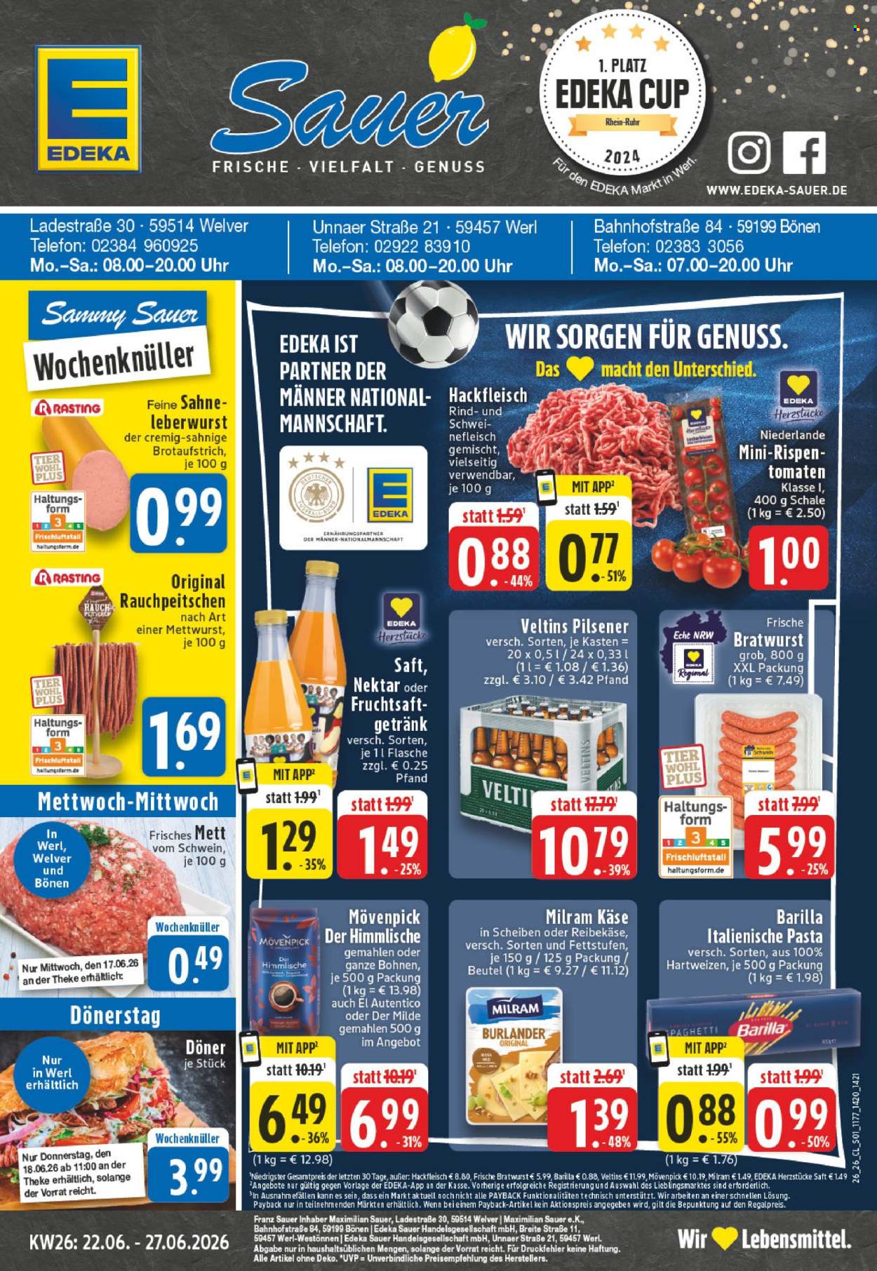 Edeka Prospekte  - 22.06.2026 - 27.06.2026. Seite 1