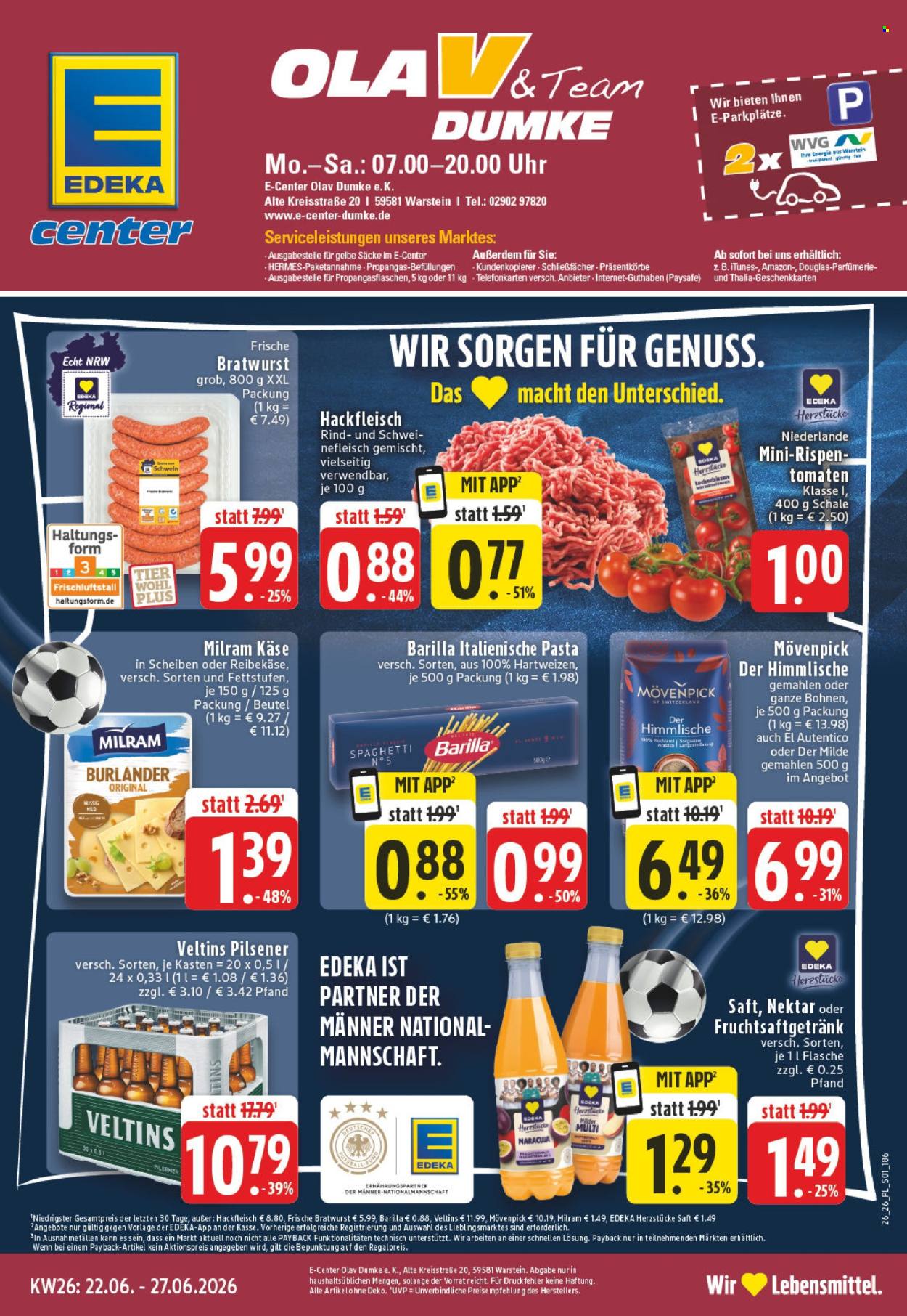E center Prospekte  - 22.06.2026 - 27.06.2026. Seite 1