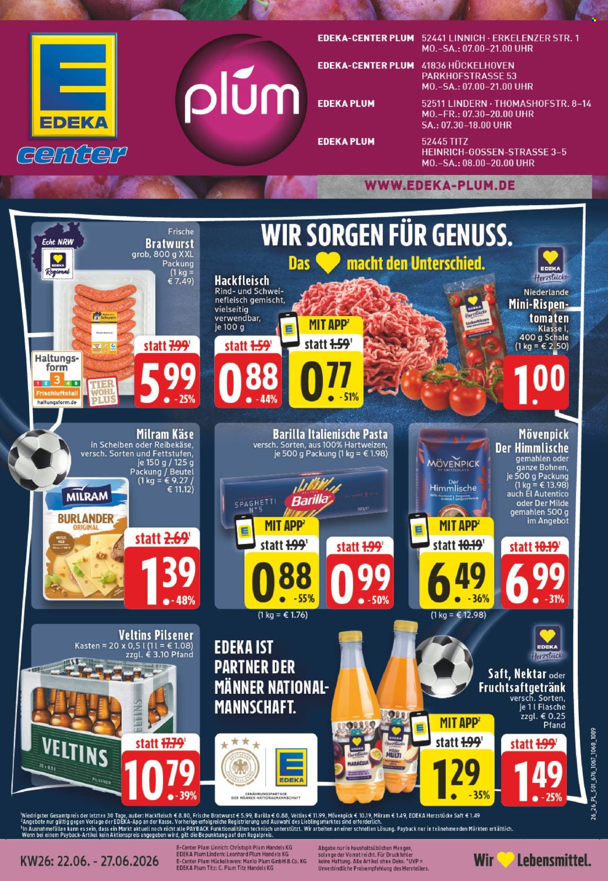 Edeka Prospekte  - 22.06.2026 - 27.06.2026. Seite 1