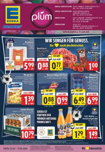 Prospekte Edeka - 22.06.2026 - 27.06.2026.