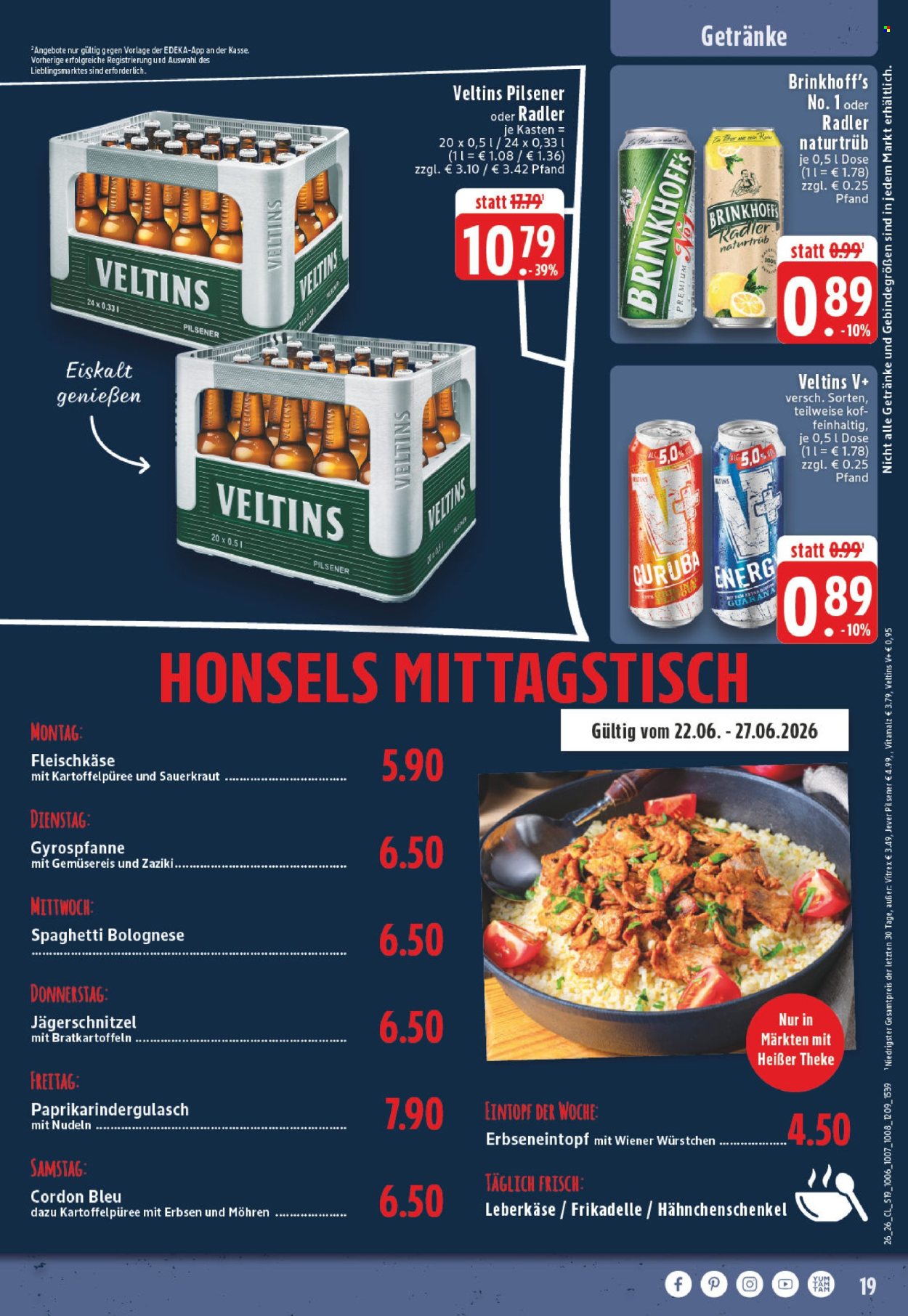 Edeka Prospekte  - 22.06.2026 - 27.06.2026. Seite 19