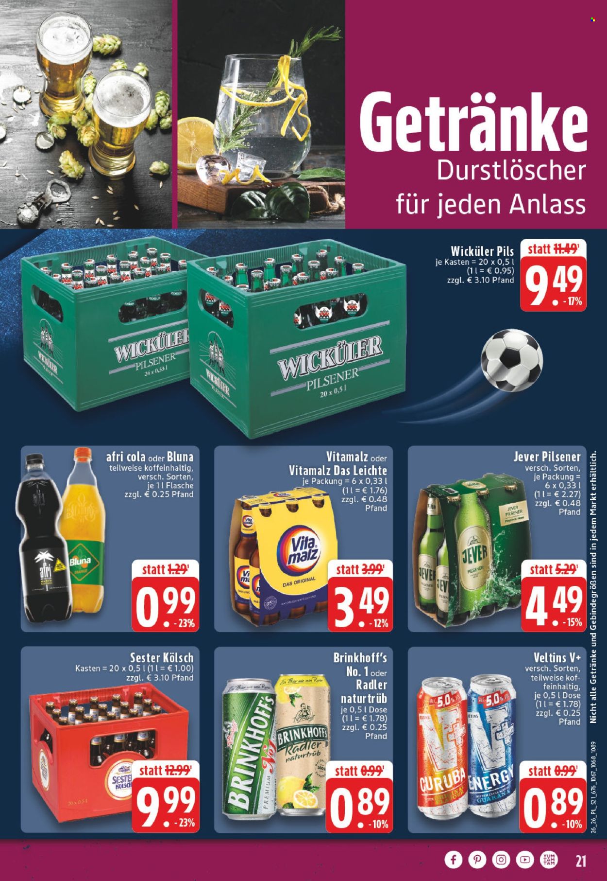 Edeka Prospekte  - 22.06.2026 - 27.06.2026. Seite 21