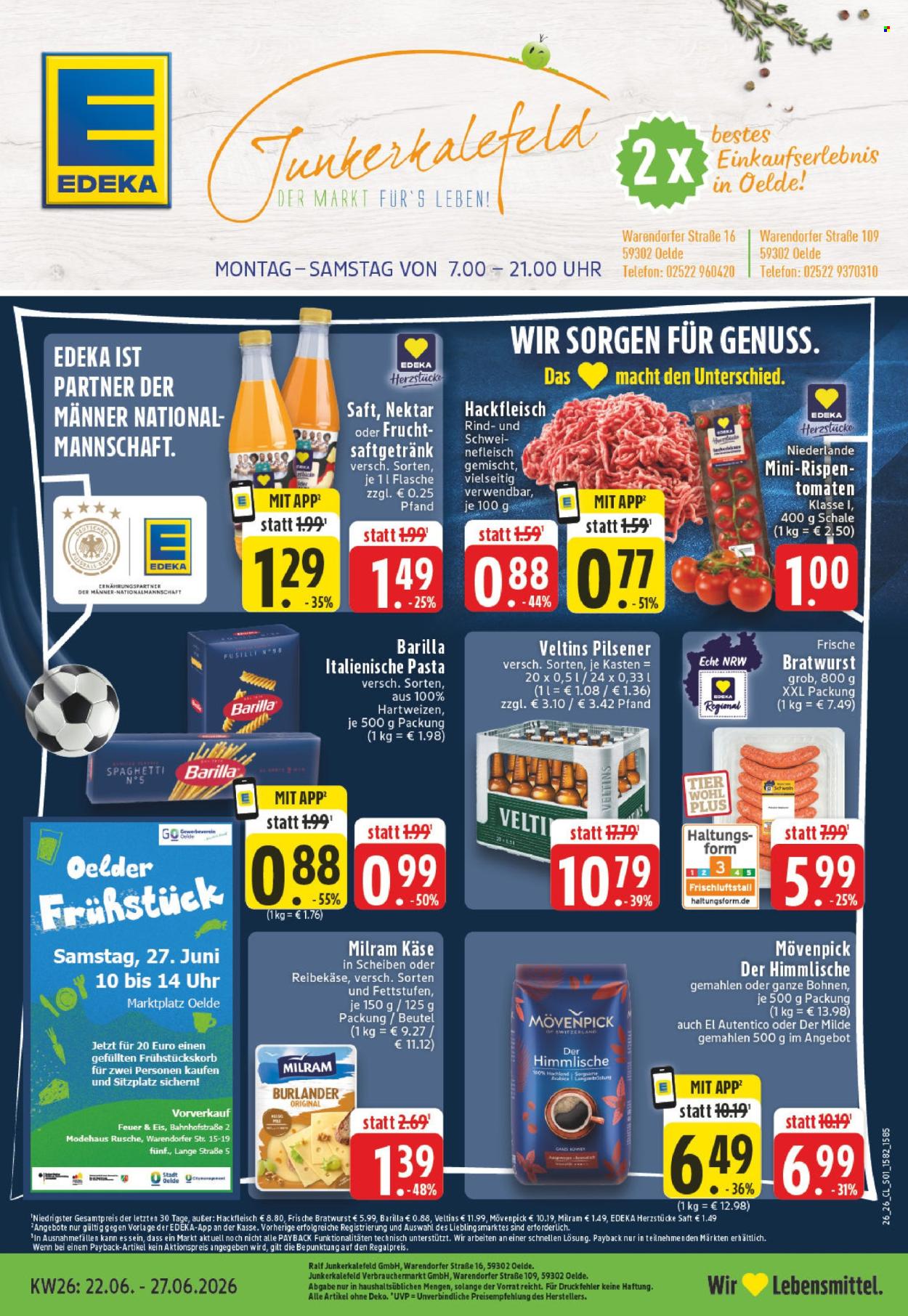 Edeka Prospekte  - 22.06.2026 - 27.06.2026. Seite 1