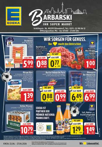 Prospekte Edeka - 22.06.2026 - 27.06.2026.