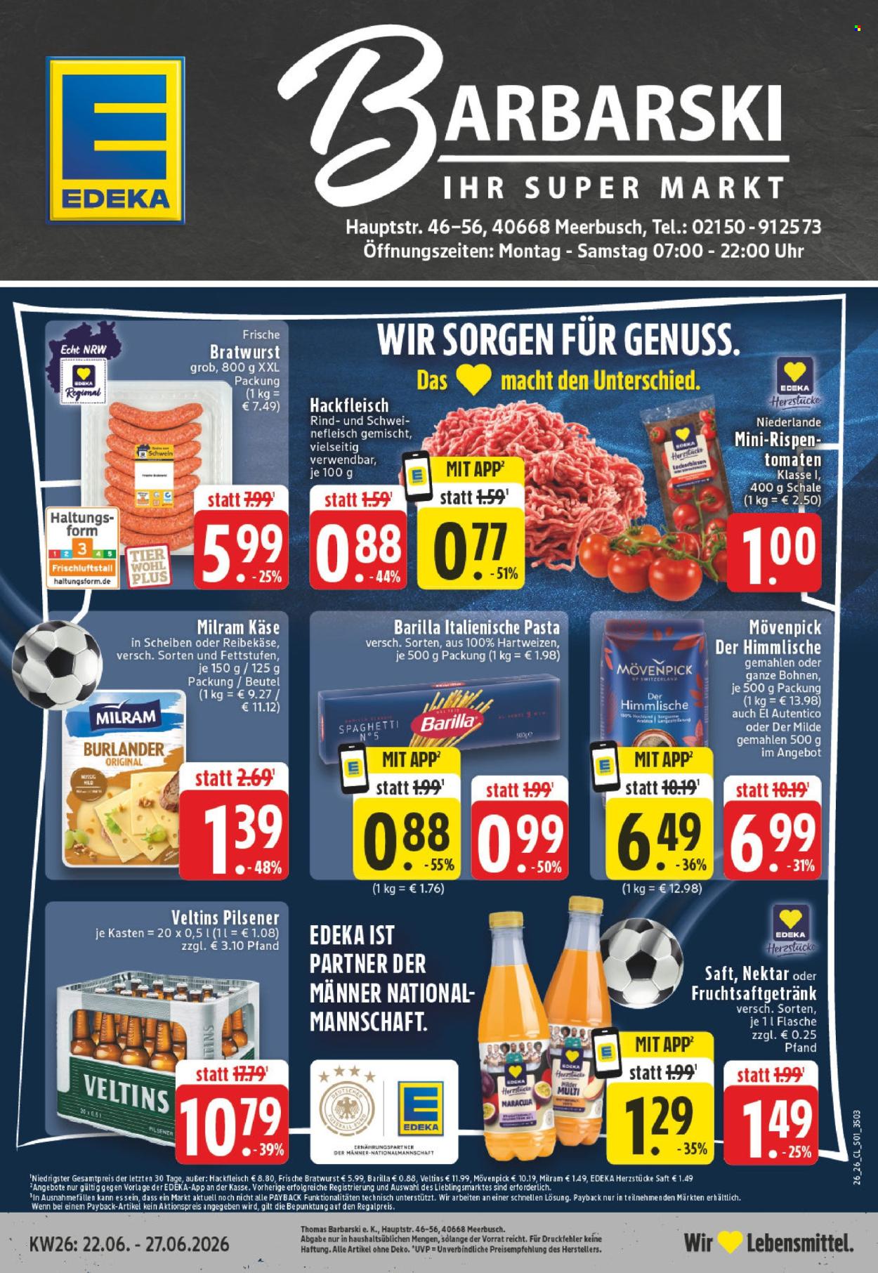 Edeka Prospekte  - 22.06.2026 - 27.06.2026. Seite 1