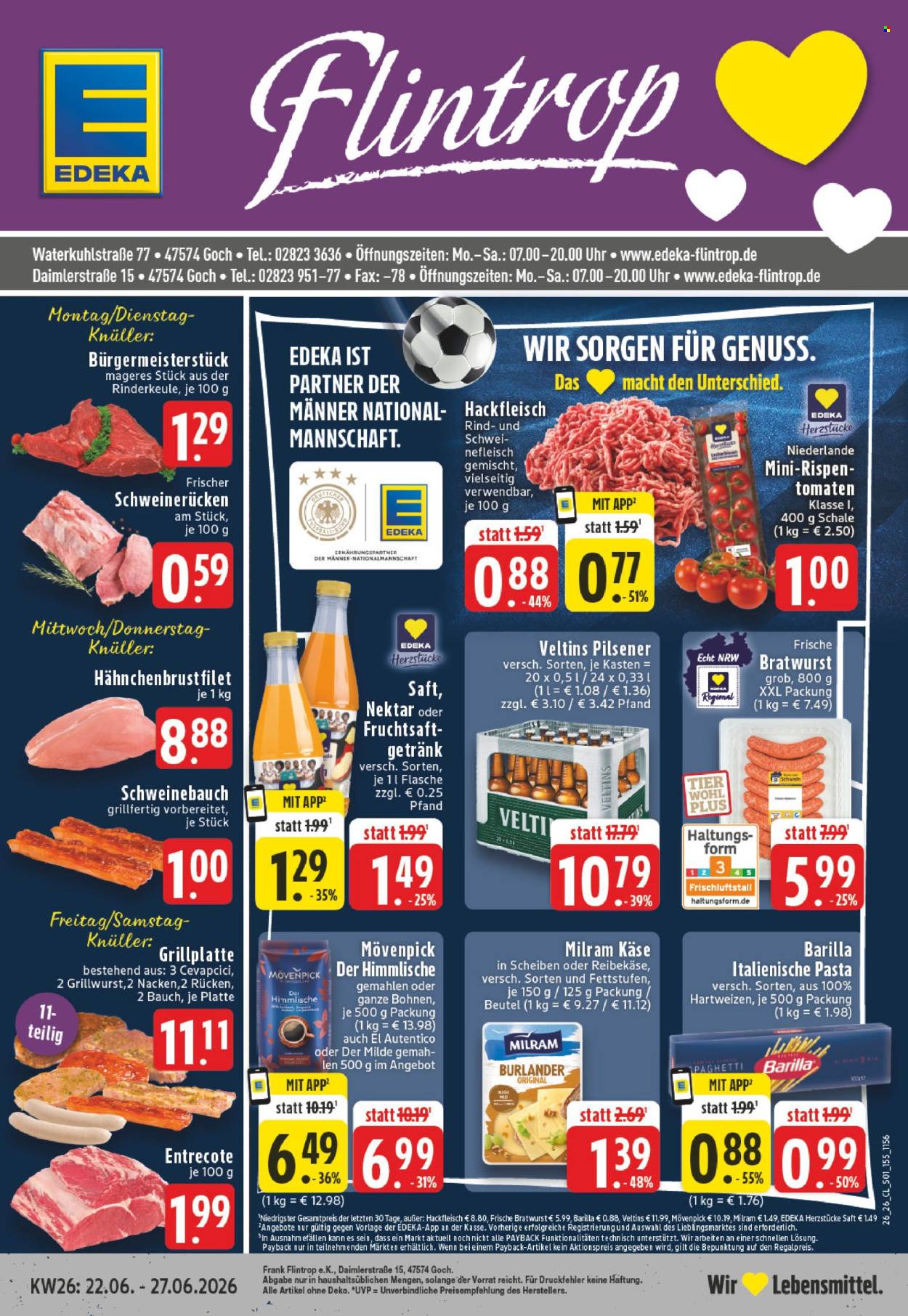 Edeka Prospekte  - 22.06.2026 - 27.06.2026. Seite 1