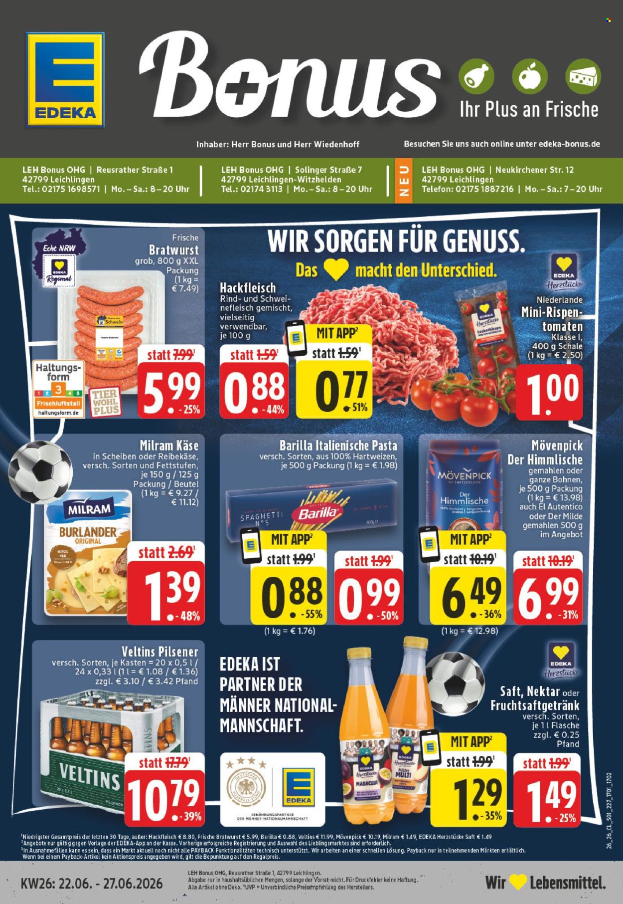 Edeka Prospekte  - 22.06.2026 - 27.06.2026. Seite 1