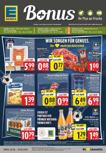 Prospekte Edeka - 22.06.2026 - 27.06.2026.