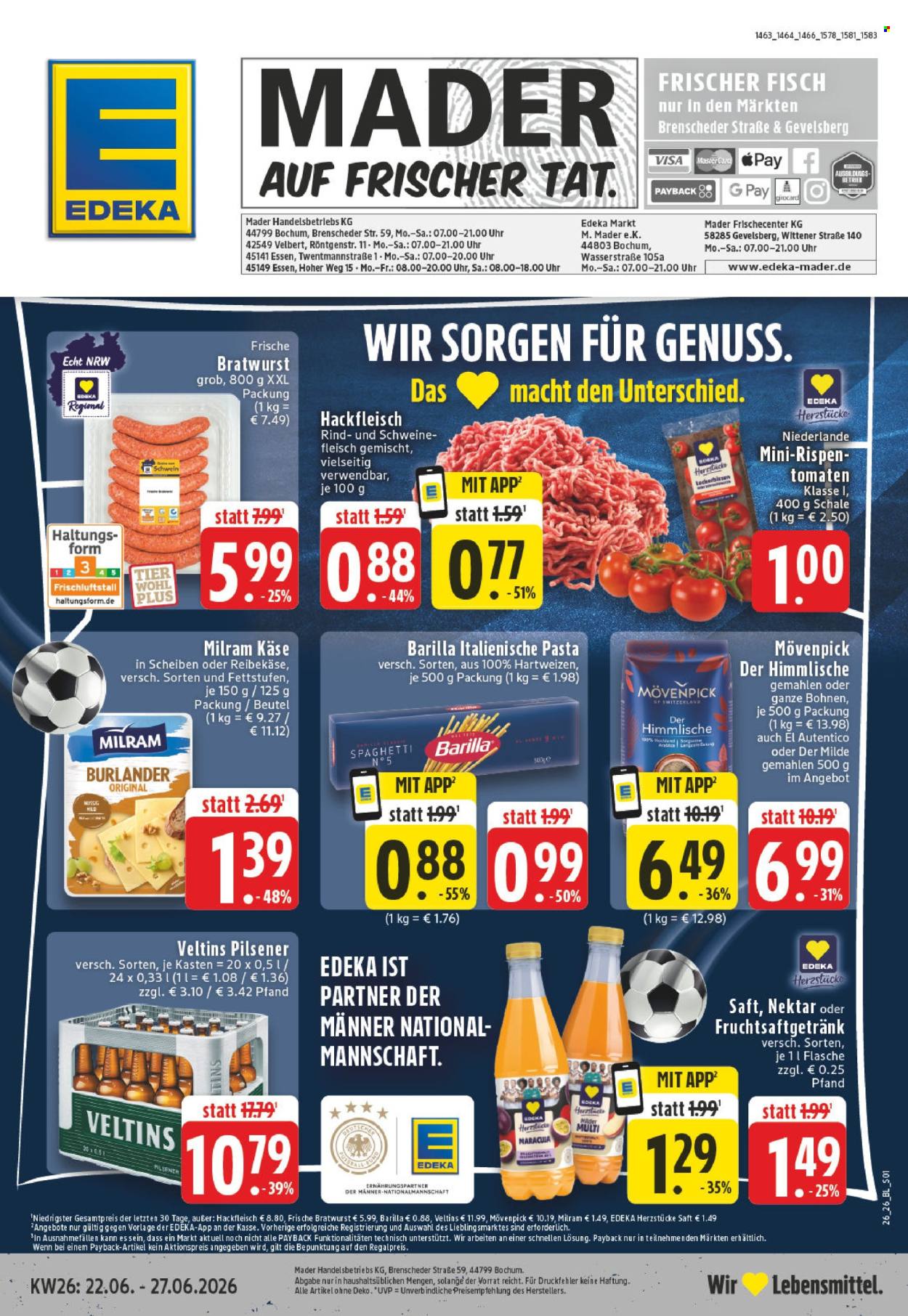 Edeka Prospekte  - 22.06.2026 - 27.06.2026. Seite 1