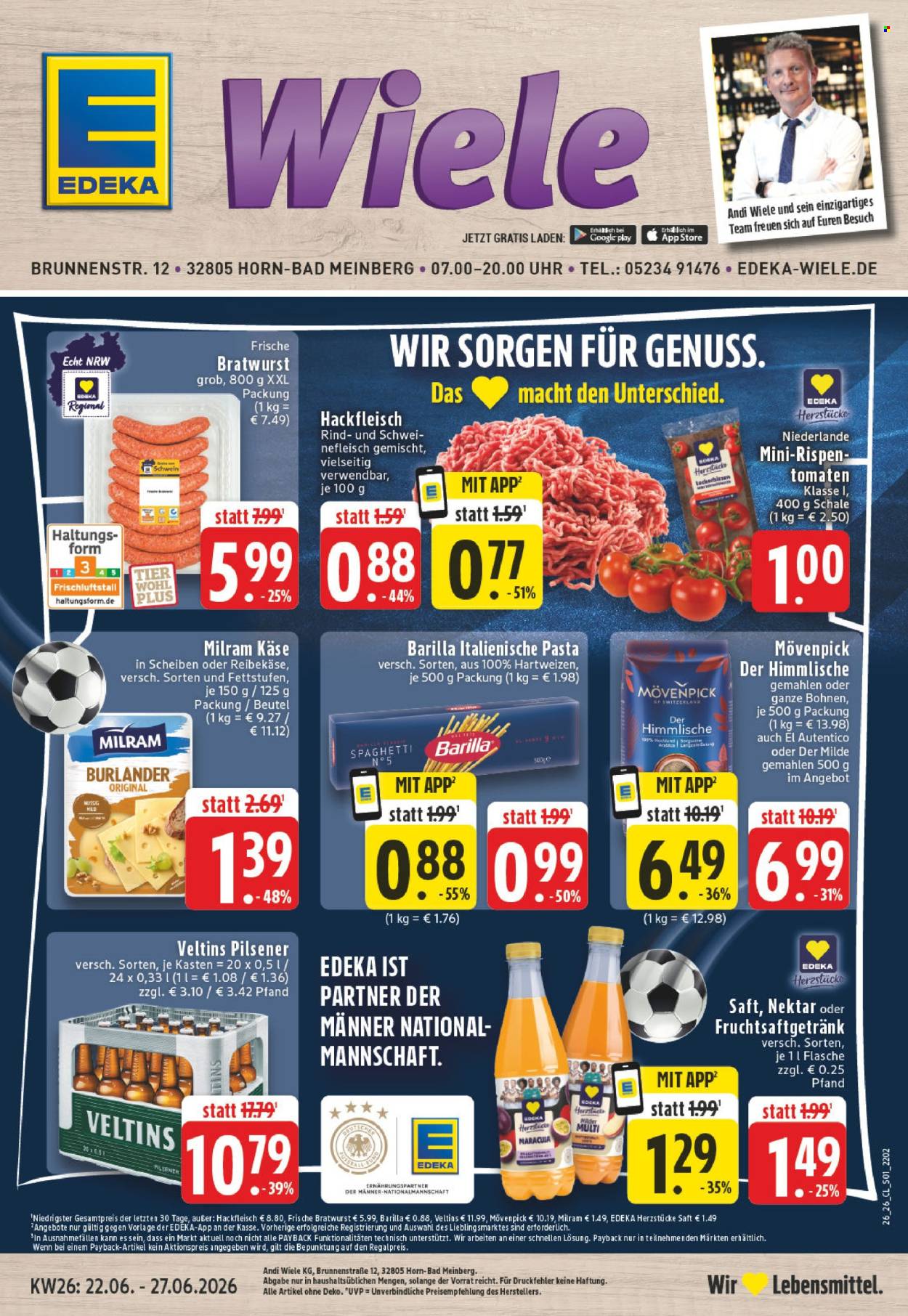 Edeka Prospekte  - 22.06.2026 - 27.06.2026. Seite 1