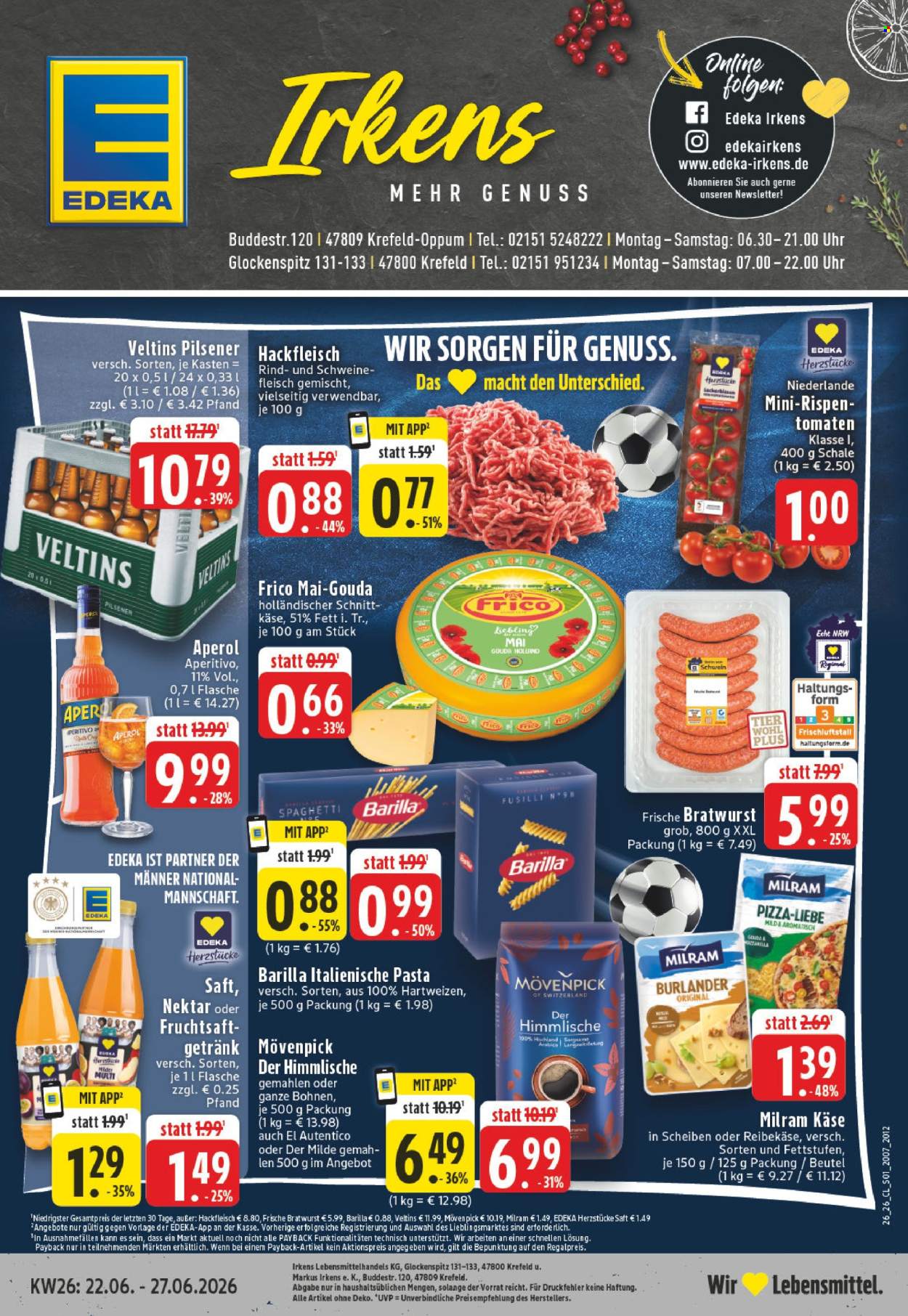 Edeka Prospekte  - 22.06.2026 - 27.06.2026. Seite 1