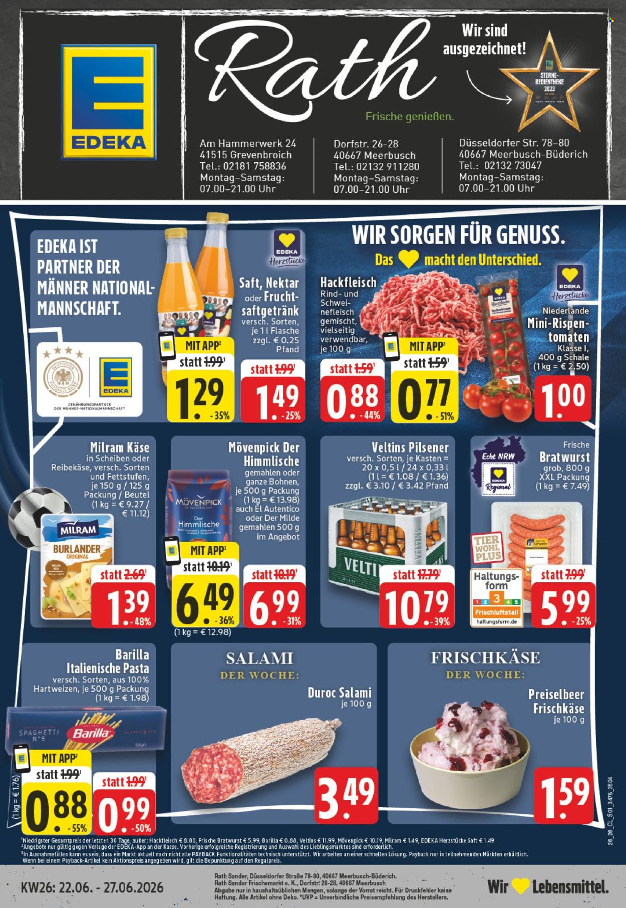 Edeka Prospekte  - 22.06.2026 - 27.06.2026. Seite 1