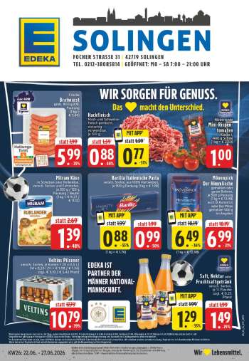 Prospekte Edeka - 22.06.2026 - 27.06.2026.