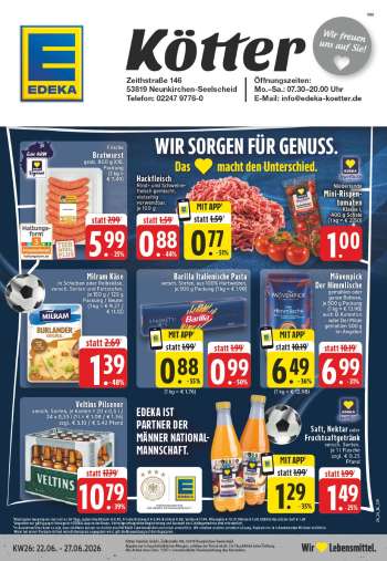 Prospekte Edeka - 22.06.2026 - 27.06.2026.