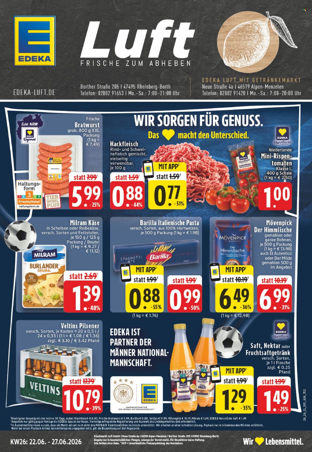 Edeka Prospekte  - 22.06.2026 - 27.06.2026. Seite 1