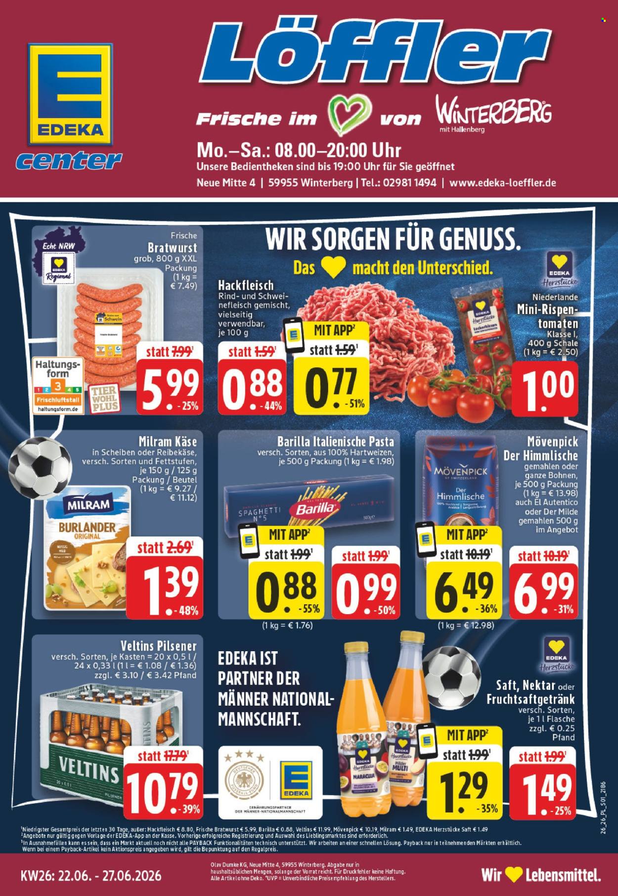 E center Prospekte  - 22.06.2026 - 27.06.2026. Seite 1