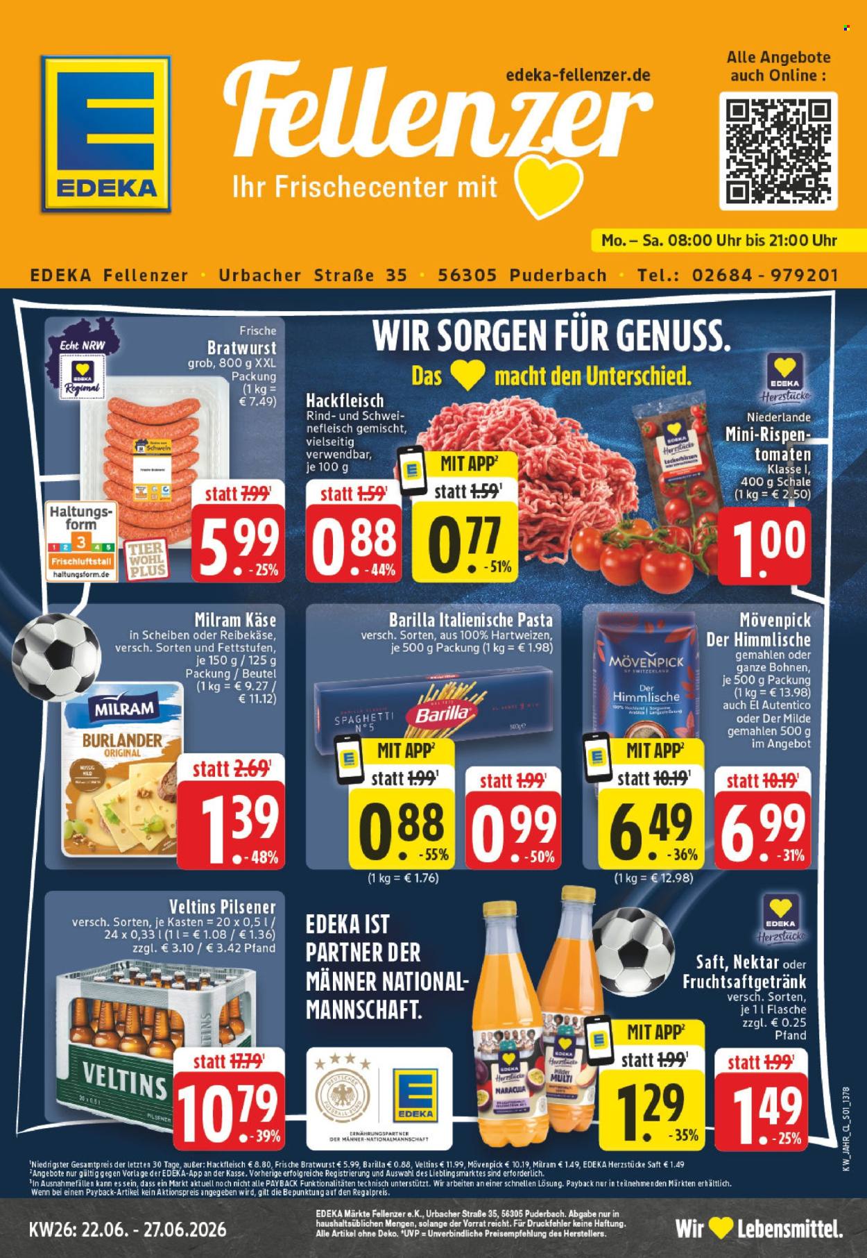 Edeka Prospekte  - 22.06.2026 - 27.06.2026. Seite 1