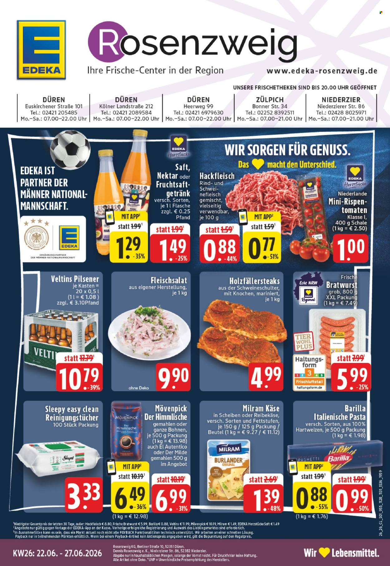 Edeka Prospekte  - 22.06.2026 - 27.06.2026. Seite 1
