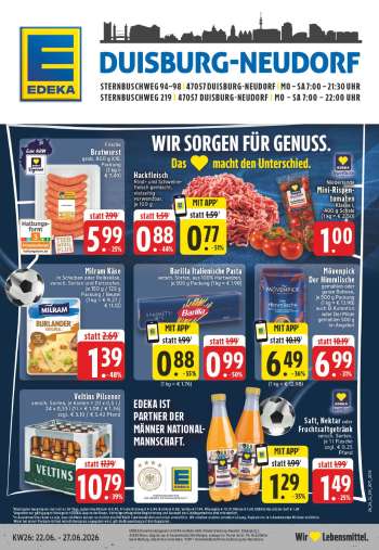 Prospekte Edeka - 22.06.2026 - 27.06.2026.