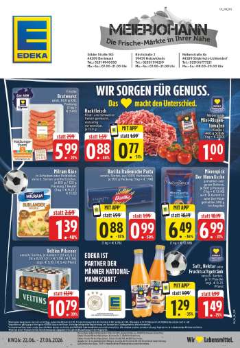 Prospekte Edeka - 22.06.2026 - 27.06.2026.