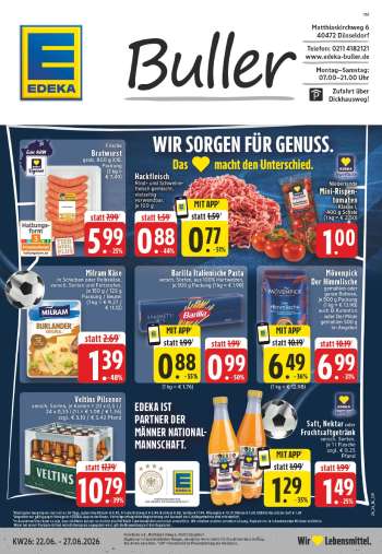 Prospekte Edeka - 22.06.2026 - 27.06.2026.
