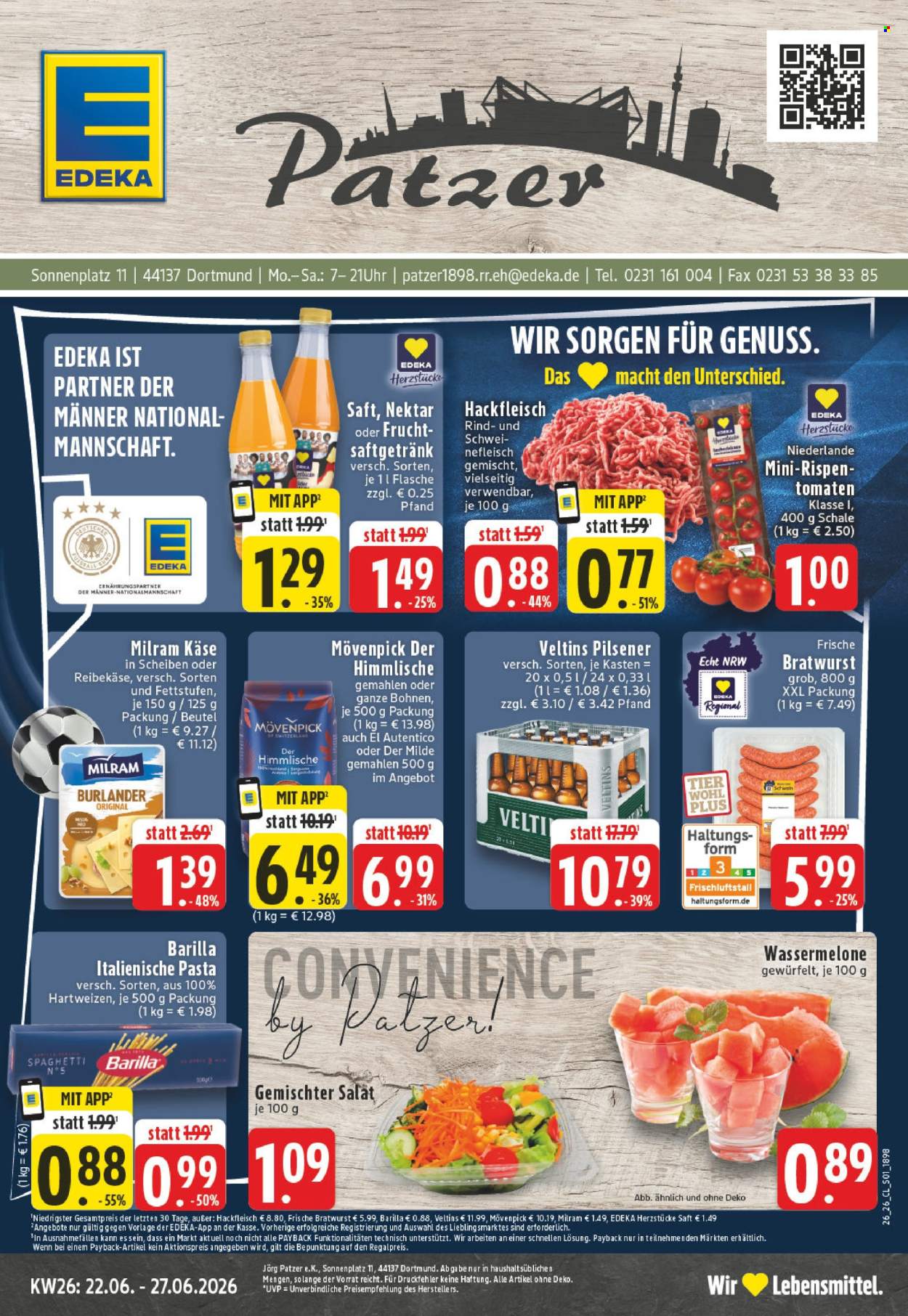 Edeka Prospekte  - 22.06.2026 - 27.06.2026. Seite 1