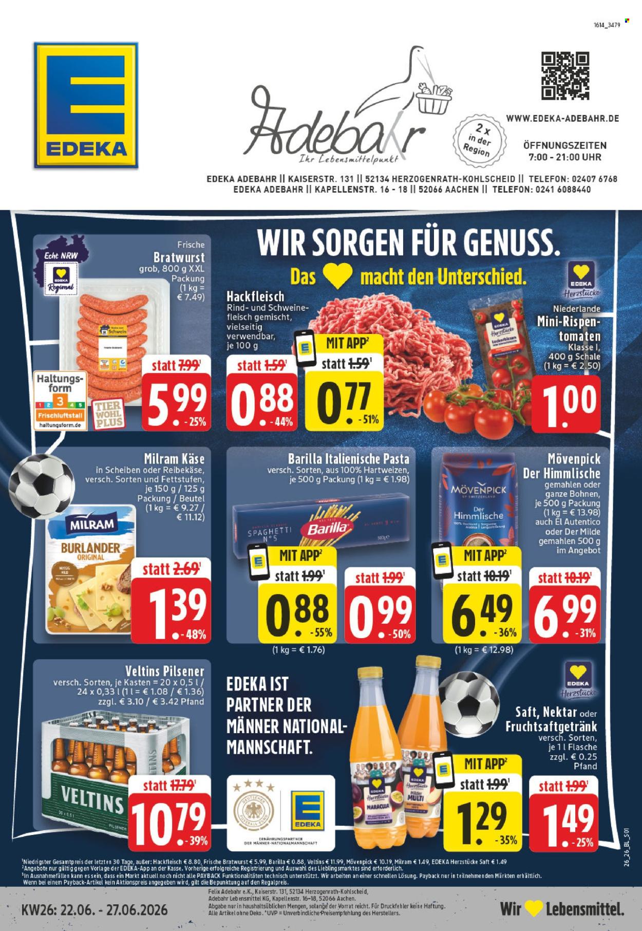 Edeka Prospekte  - 22.06.2026 - 27.06.2026. Seite 1