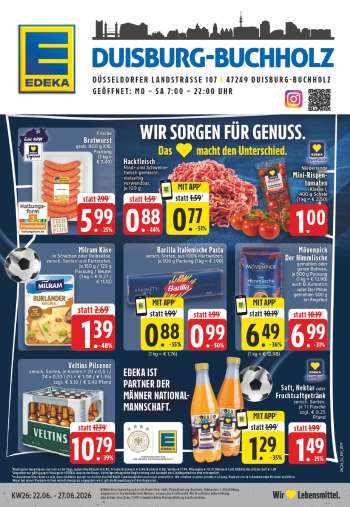 Prospekte Edeka - 22.06.2026 - 27.06.2026.