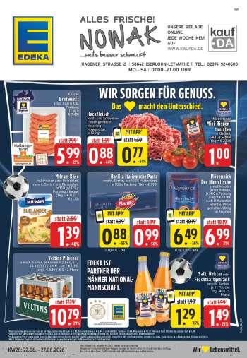 Prospekte Edeka - 22.06.2026 - 27.06.2026.
