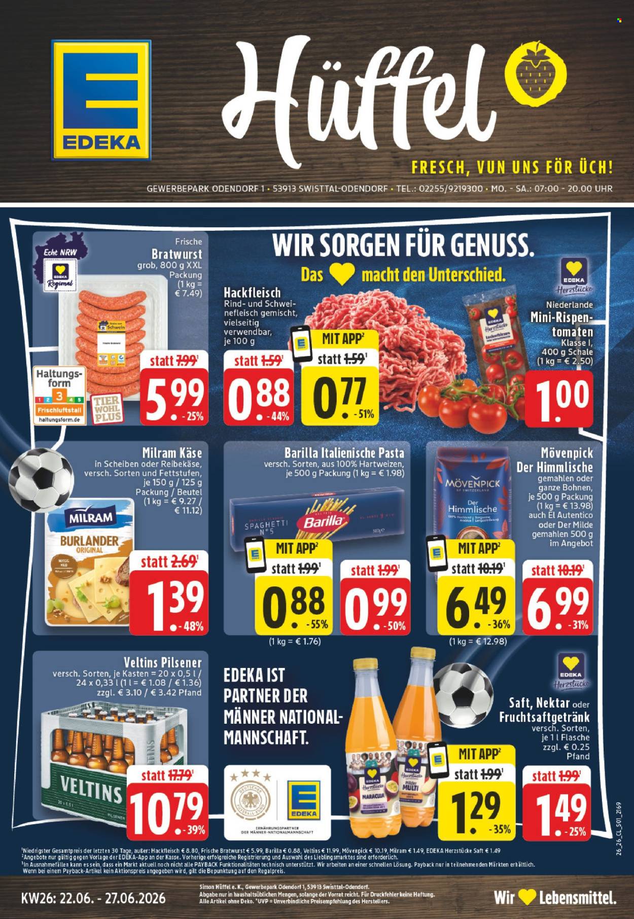 Edeka Prospekte  - 22.06.2026 - 27.06.2026. Seite 1