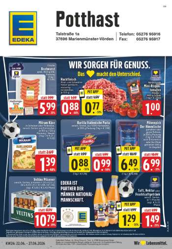 Prospekte Edeka - 22.06.2026 - 27.06.2026.
