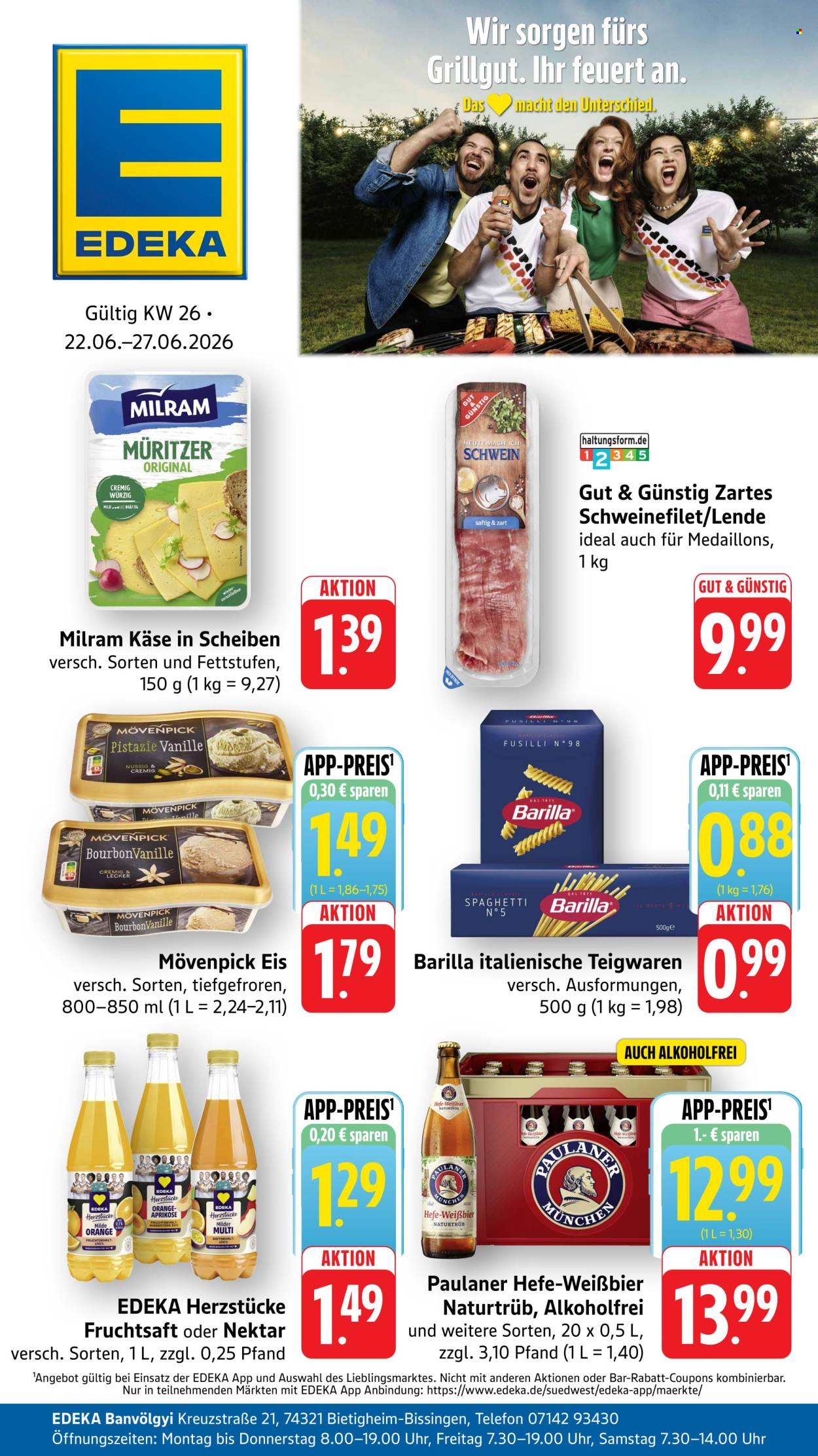 Edeka Prospekte  - 22.06.2026 - 27.06.2026. Seite 1