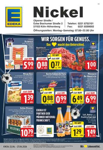 Prospekte Edeka - 22.06.2026 - 27.06.2026.