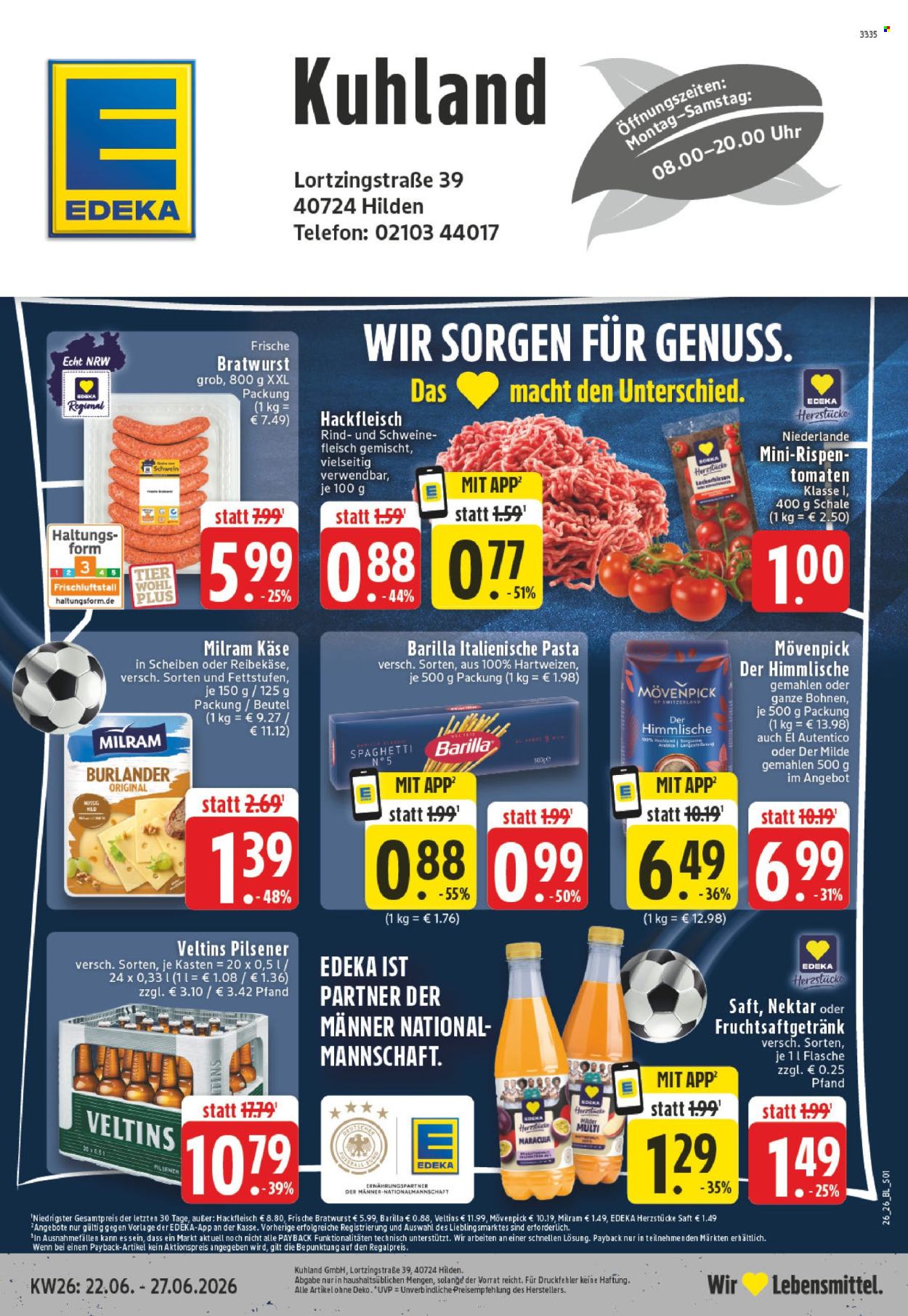 Edeka Prospekte  - 22.06.2026 - 27.06.2026. Seite 1