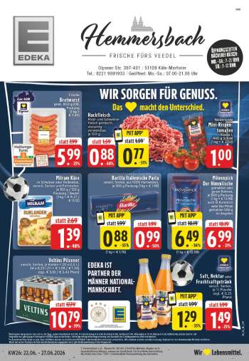 Prospekte Edeka - 22.06.2026 - 27.06.2026.