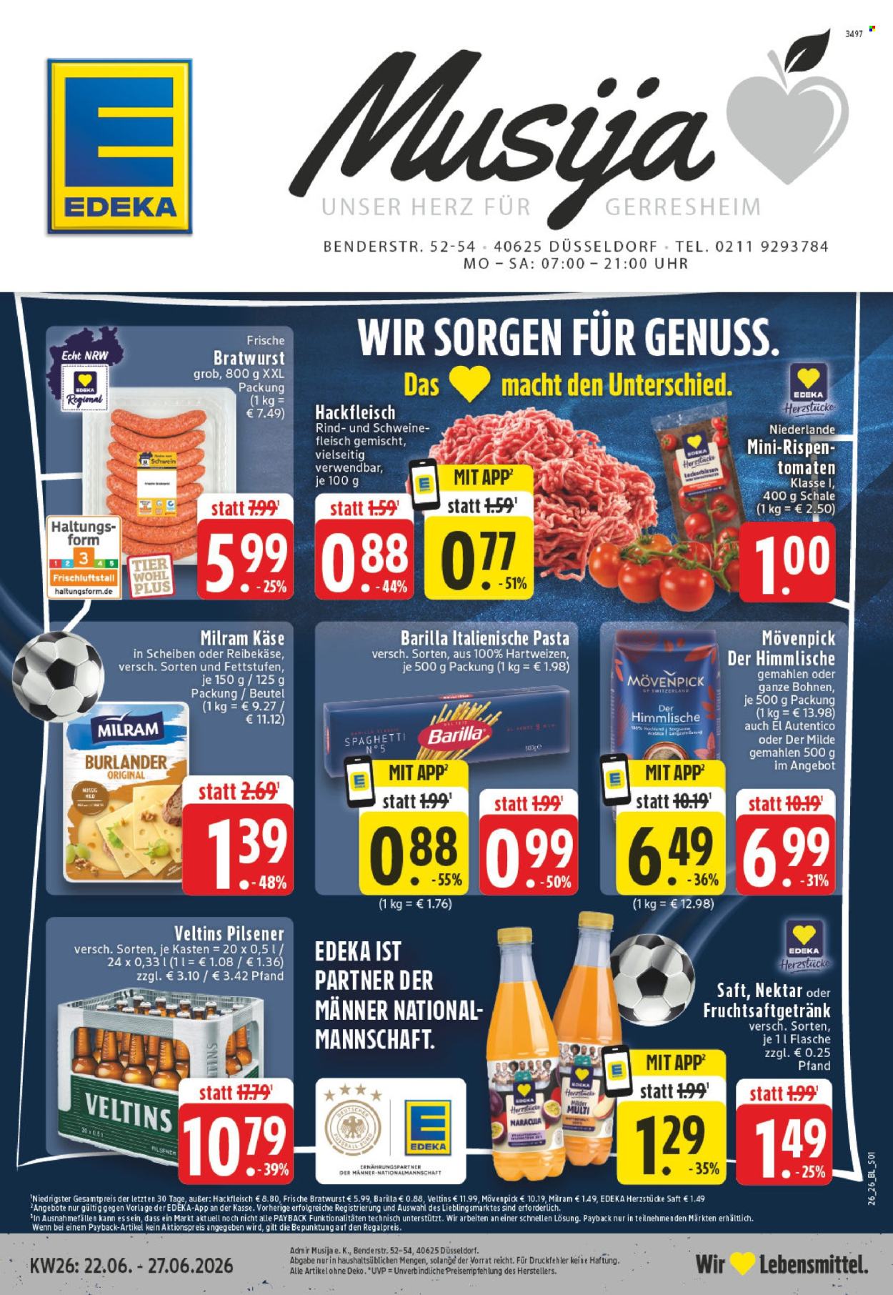 Edeka Prospekte  - 22.06.2026 - 27.06.2026. Seite 1