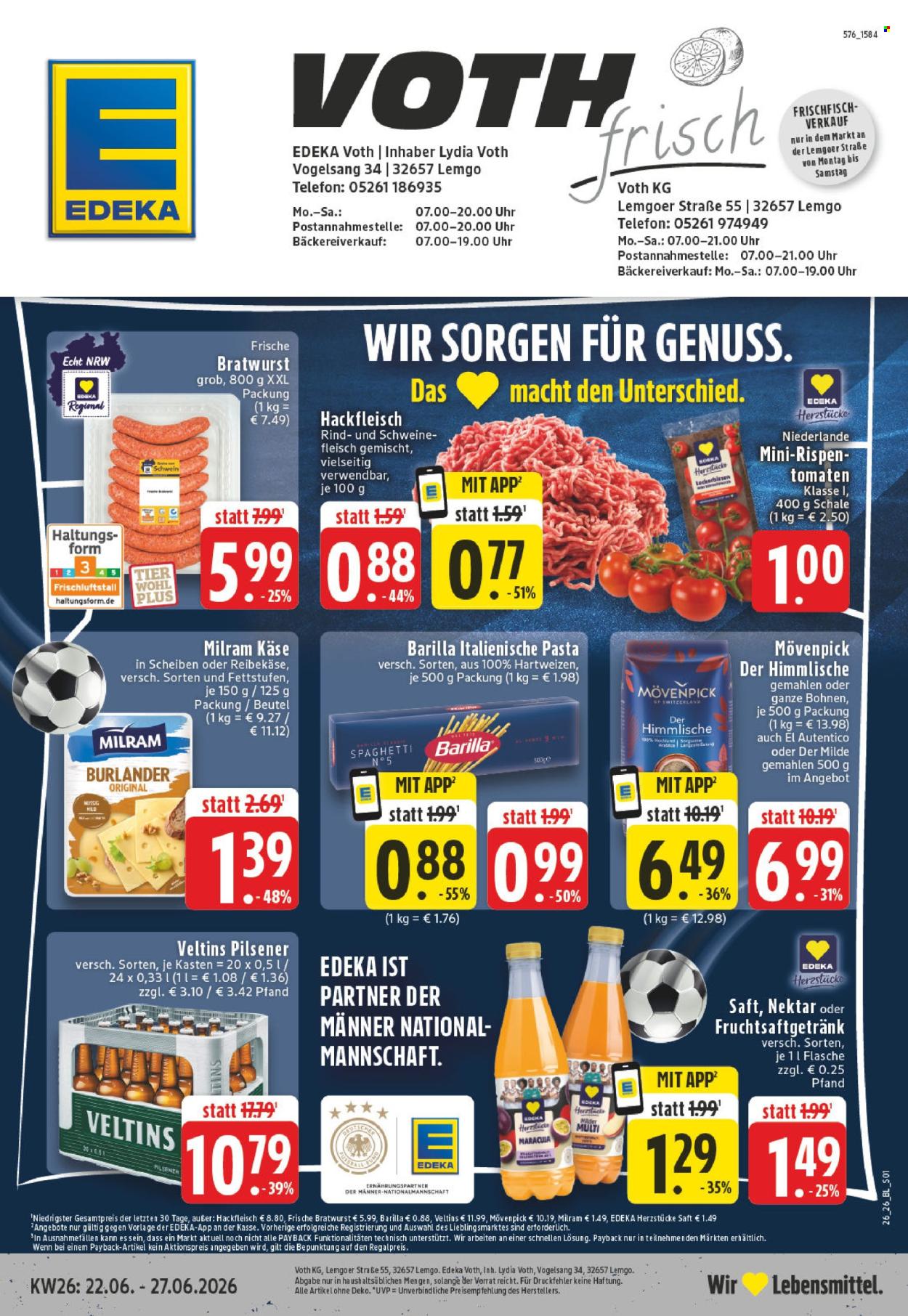 Edeka Prospekte  - 22.06.2026 - 27.06.2026. Seite 1
