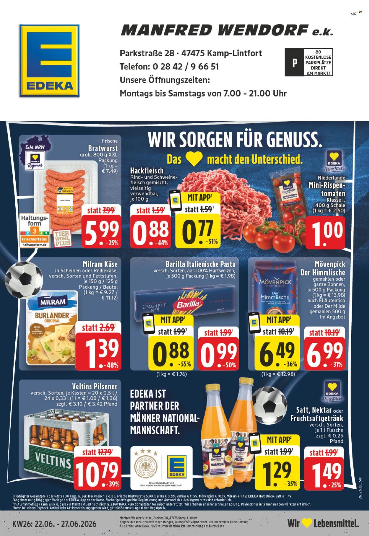 Edeka Prospekte  - 22.06.2026 - 27.06.2026. Seite 1