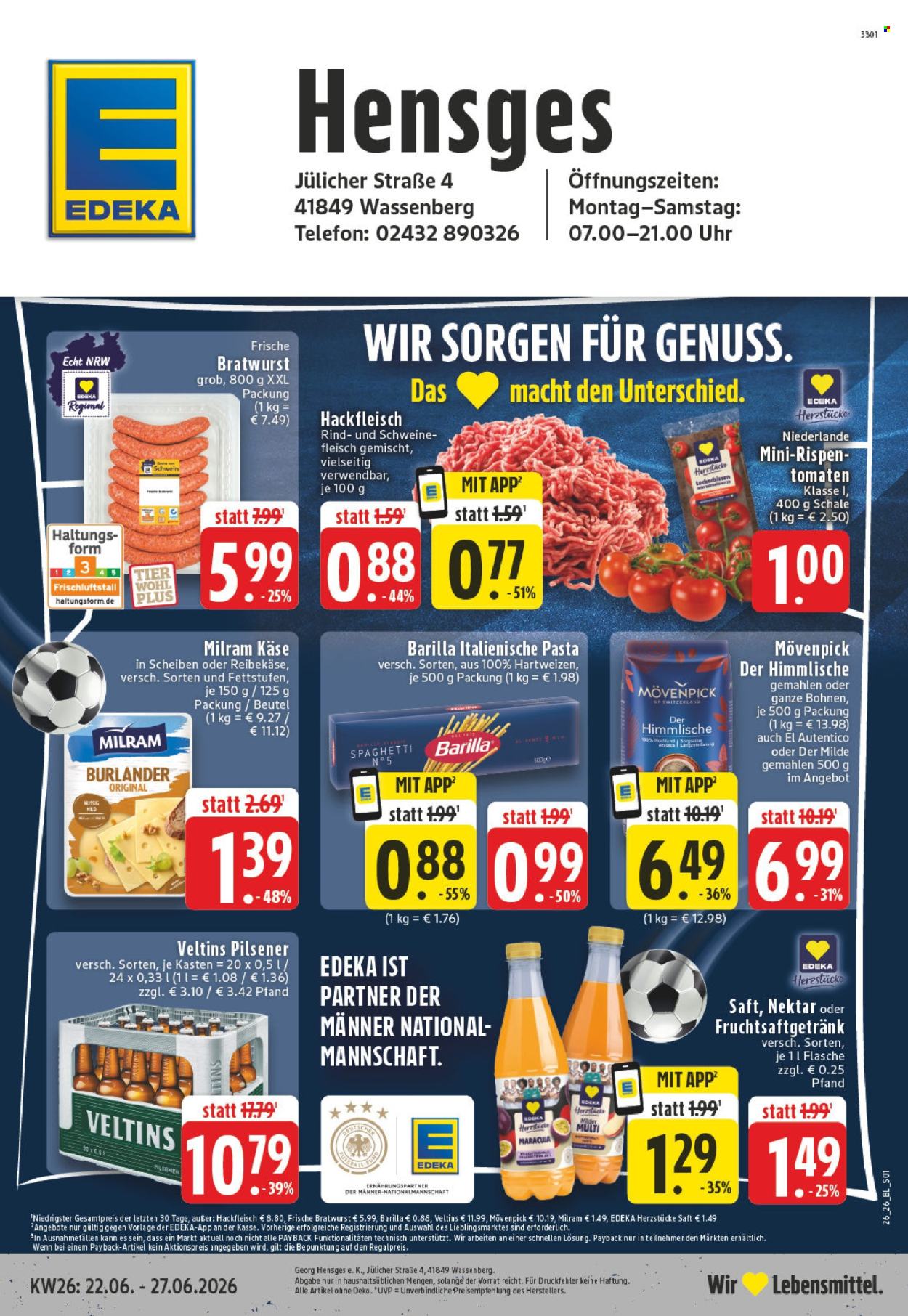 Edeka Prospekte  - 22.06.2026 - 27.06.2026. Seite 1