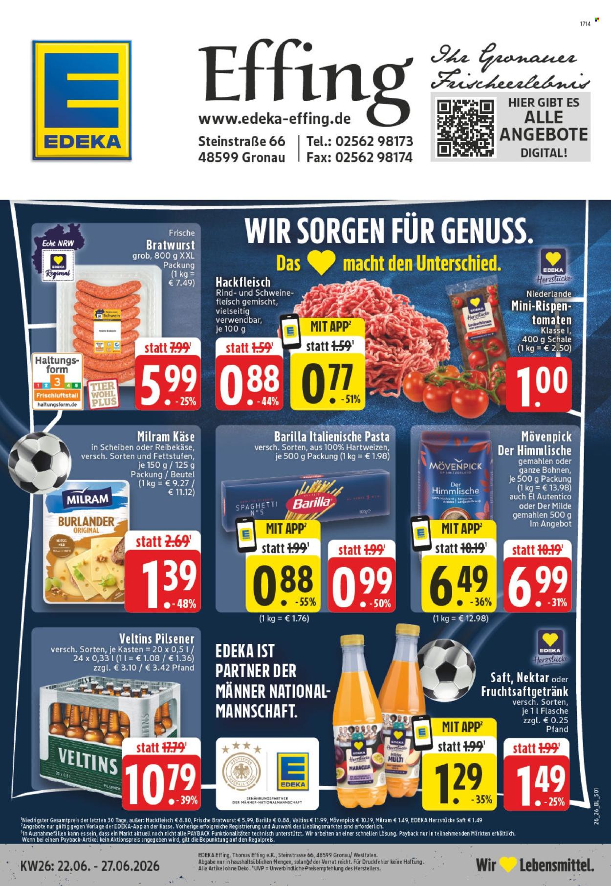 Edeka Prospekte  - 22.06.2026 - 27.06.2026. Seite 1