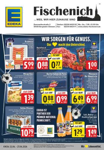 Prospekte Edeka - 22.06.2026 - 27.06.2026.