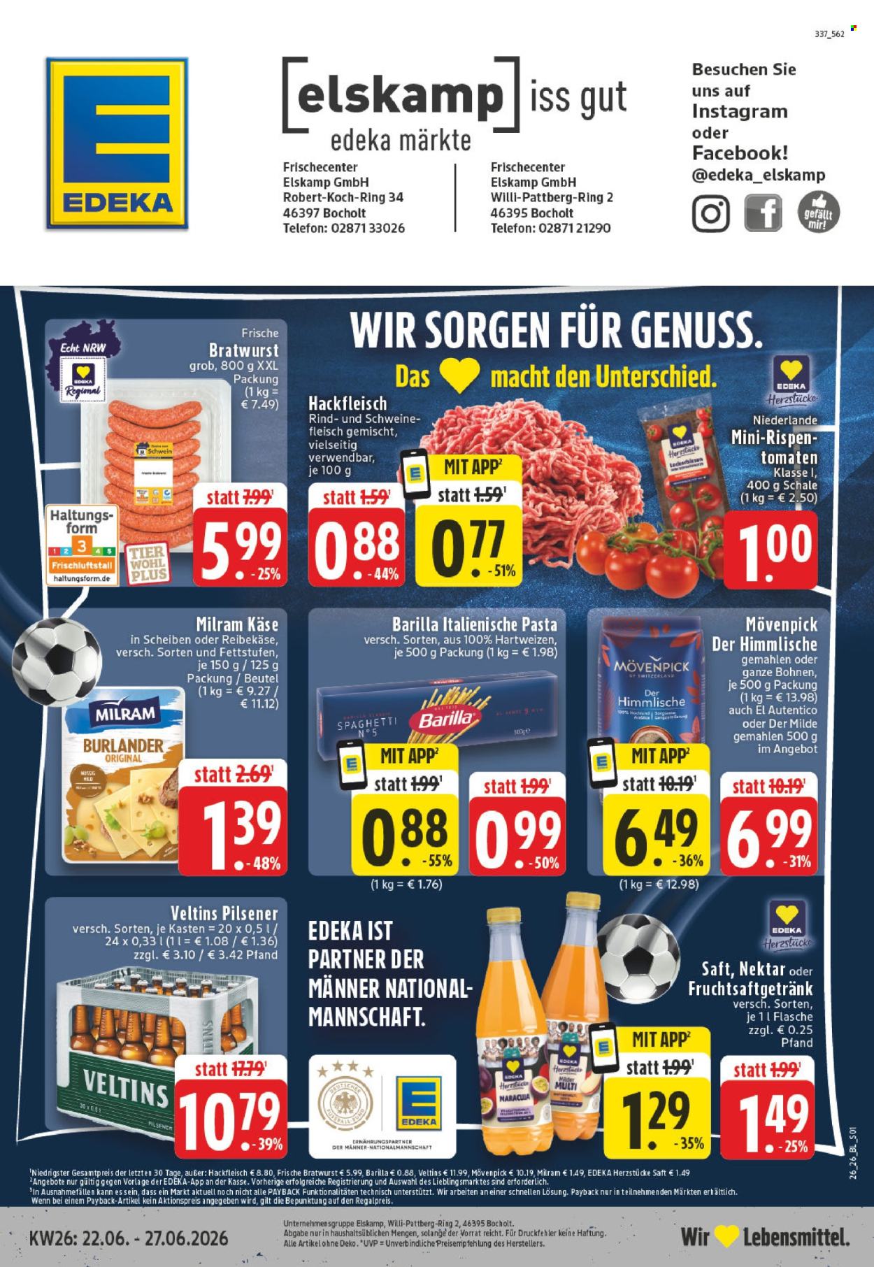 Edeka Prospekte  - 22.06.2026 - 27.06.2026. Seite 1