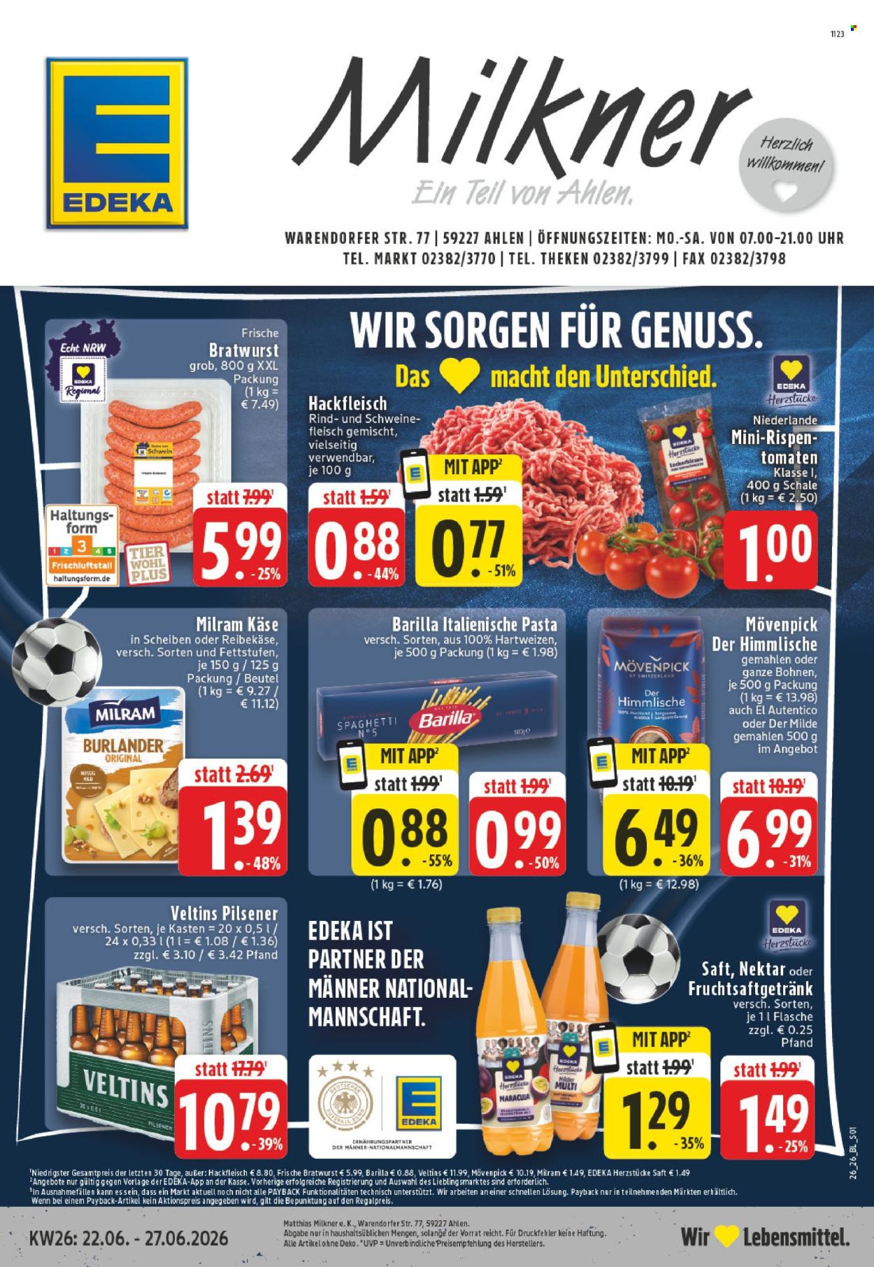 Edeka Prospekte  - 22.06.2026 - 27.06.2026. Seite 1