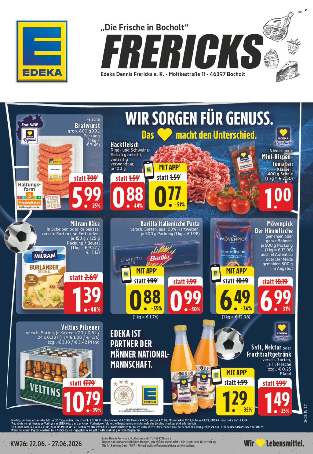 Edeka Prospekte  - 22.06.2026 - 27.06.2026. Seite 1