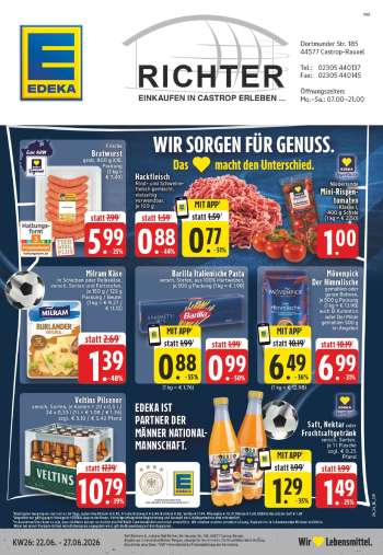 Prospekte Edeka - 22.06.2026 - 27.06.2026.
