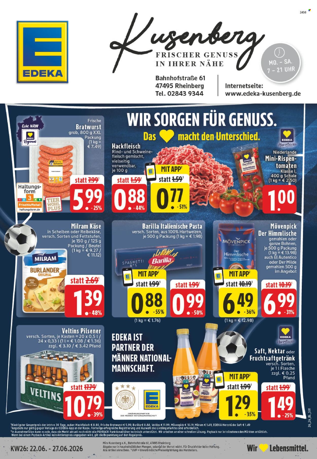 Edeka Prospekte  - 22.06.2026 - 27.06.2026. Seite 1