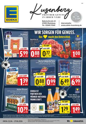 Prospekte Edeka - 22.06.2026 - 27.06.2026.