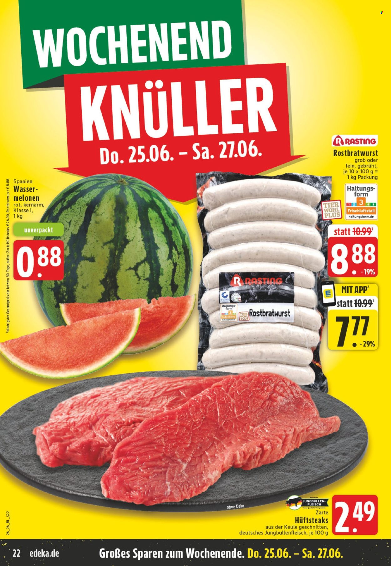Edeka Prospekte  - 22.06.2026 - 27.06.2026. Seite 22